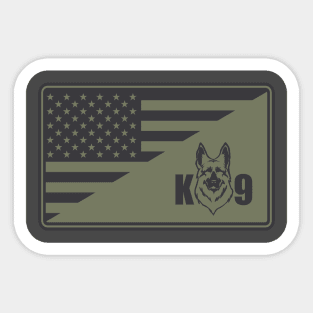 K9 US Flag Subdued Patch Sticker